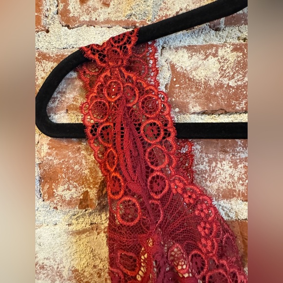 For Love & Lemons Mon Cheri Red Lace Mini Dress - NWT! SIZE MEDIUM - Picture 5 of 9